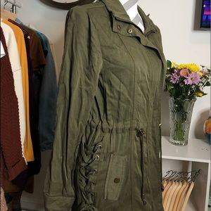 olive green jacket